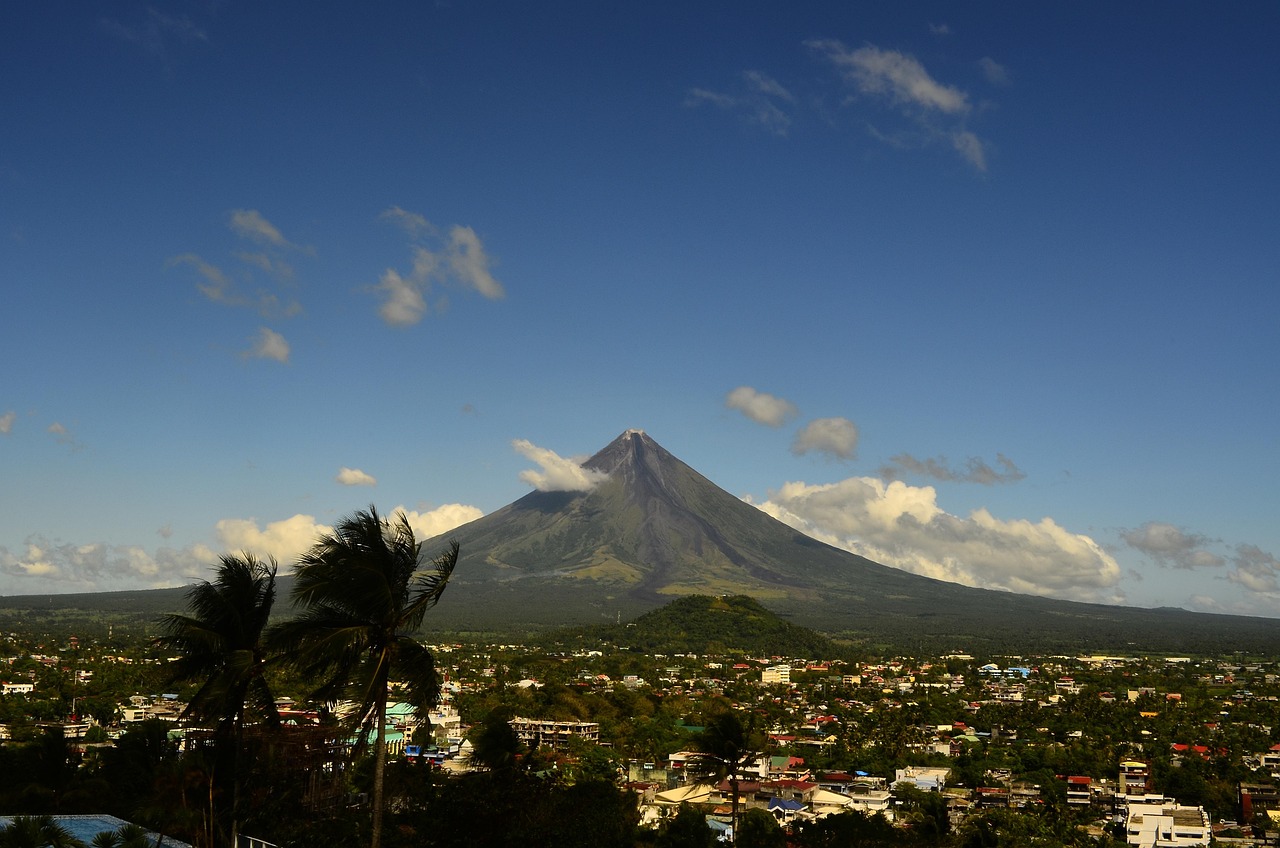 Mayon Volcano Sorsegon Philippines viewed from Lagaspi